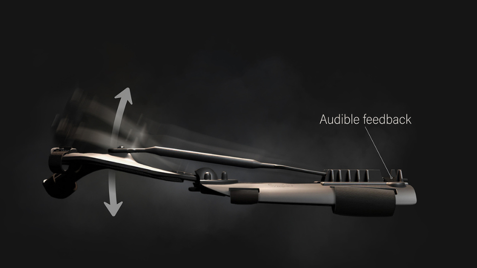Precision Impact trainer's audible click confirming the correct wrist angle at impact