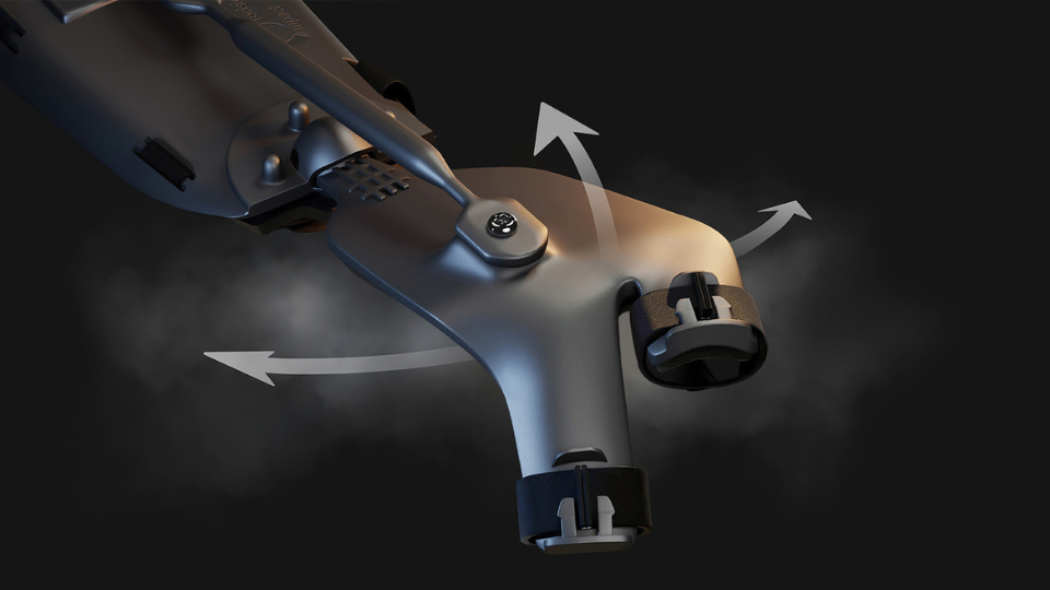 Precision Impact trainer allowing full wrist mobility through the swing